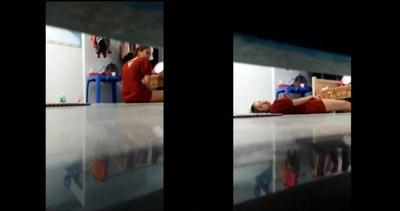 Quay lén bồ thẩm du trong phòng